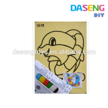 Supply children diy toy cheap colored sand art paperboard